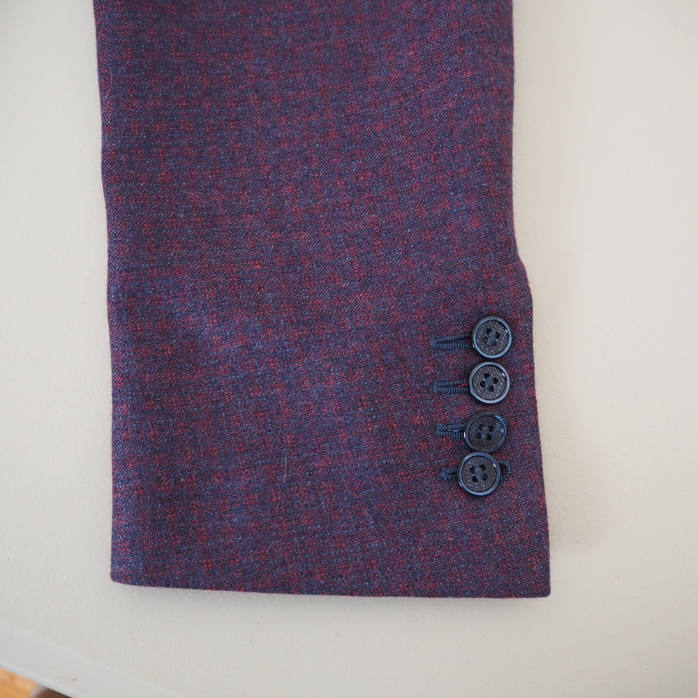 Canali Kei Sport Coat 40R Purple Silk Cashmere Blend Two Button Blazer Italy - Picture 13 of 15